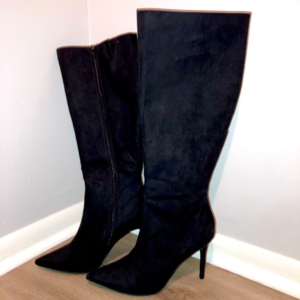 International Concepts Black High Boots Size 9.5